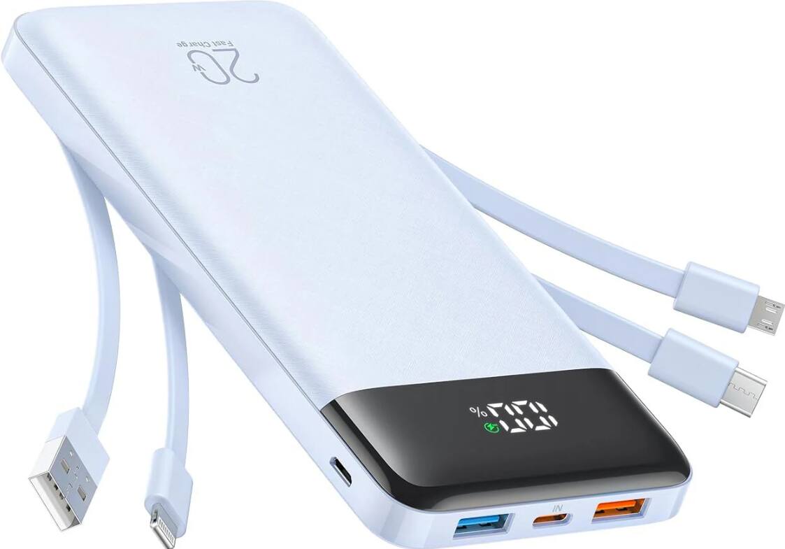 MOSZAR LLC - Power Bank Fast Charging - USB C External Battery Pack for iPhone - Gray