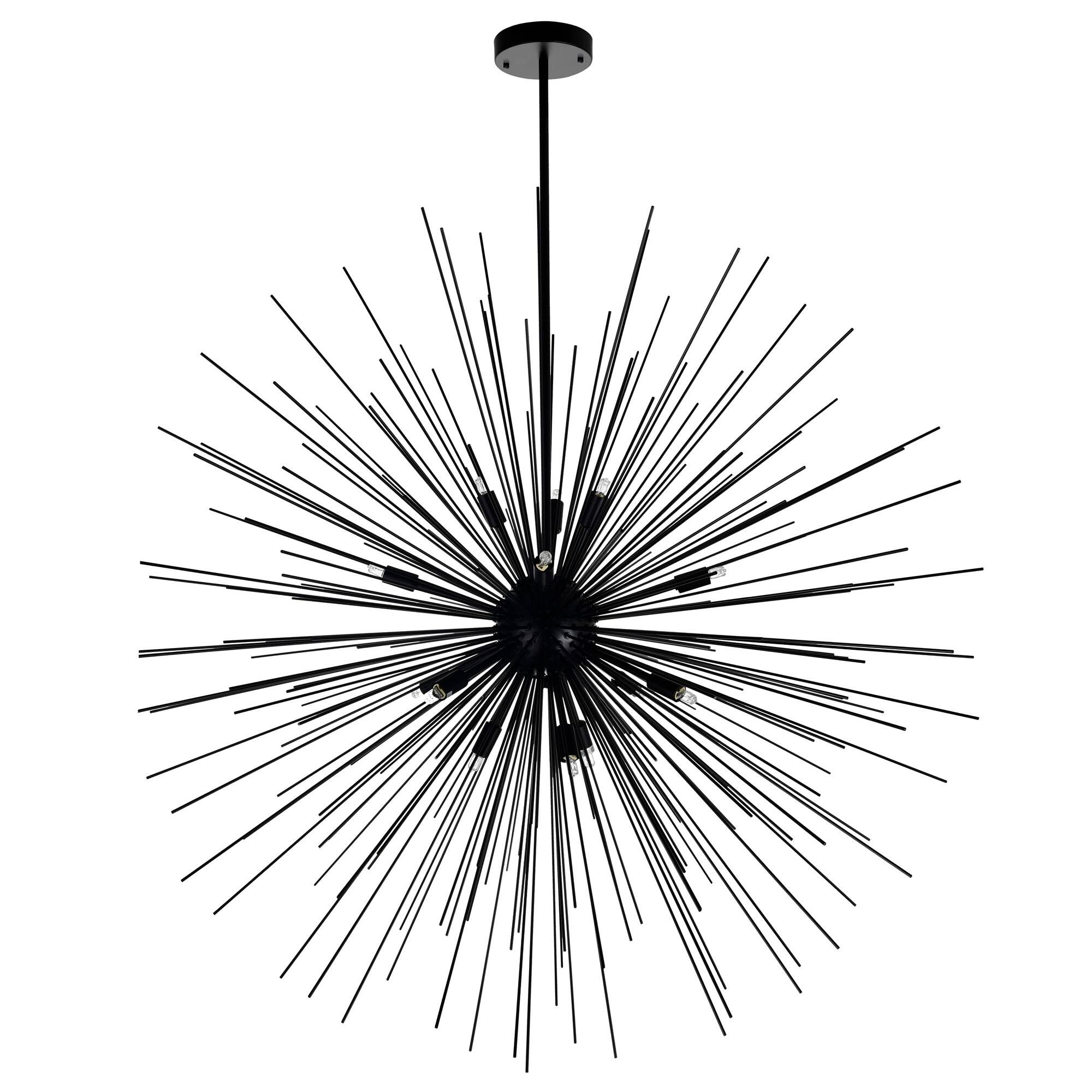 Alt View 1. CWI Lighting - Savannah 14 Light Chandelier With Black Finish - Black.