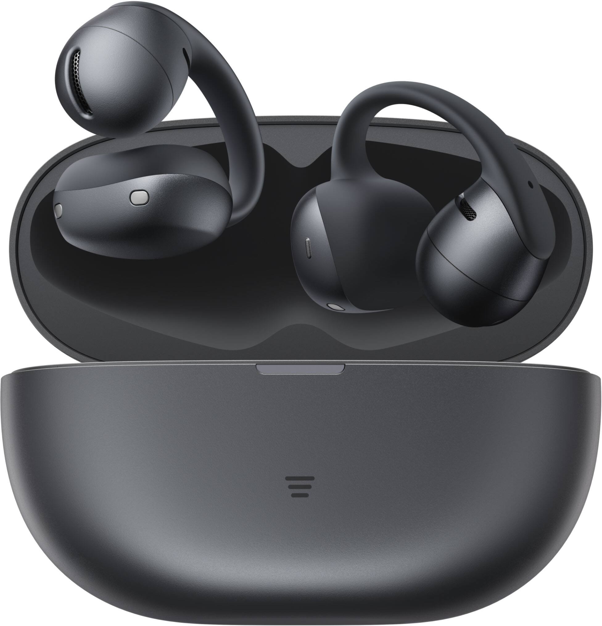 Alt View 3. Shokz - OpenDots Air Open-Ear Clip-On True Wireless Bluetooth Earbuds - Black.
