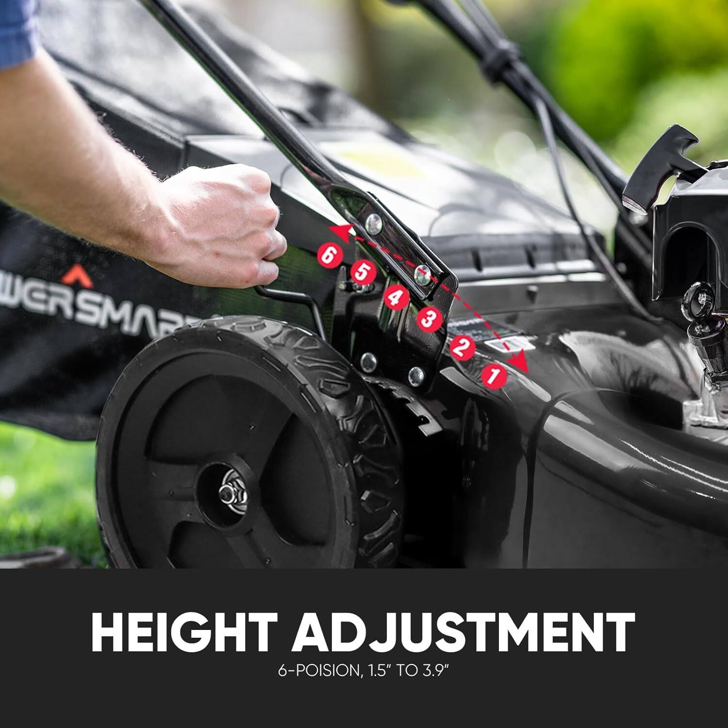 WERSMAR 6 5 4 3 2 1 HEIGHT ADJUSTMENT 6-POSITION, 1.5" TO 3.9"