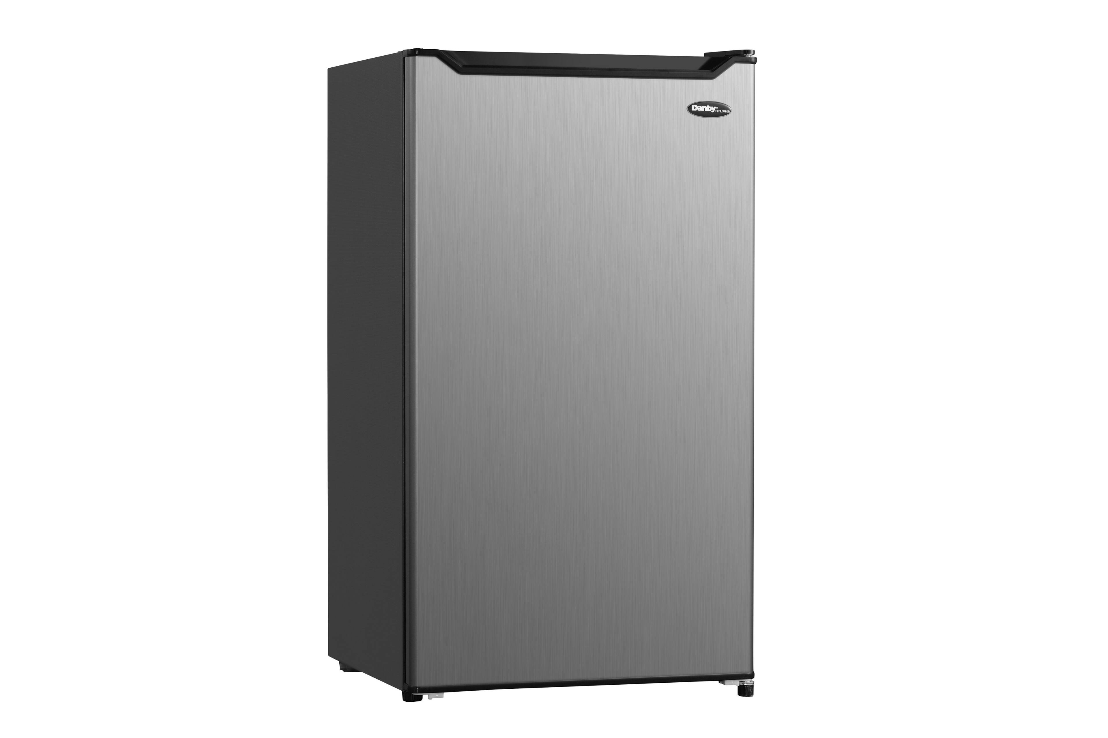 Angle. Danby - 3.3 cu. ft. Diplomat Compact Fridge - Stainless Steel Look.
