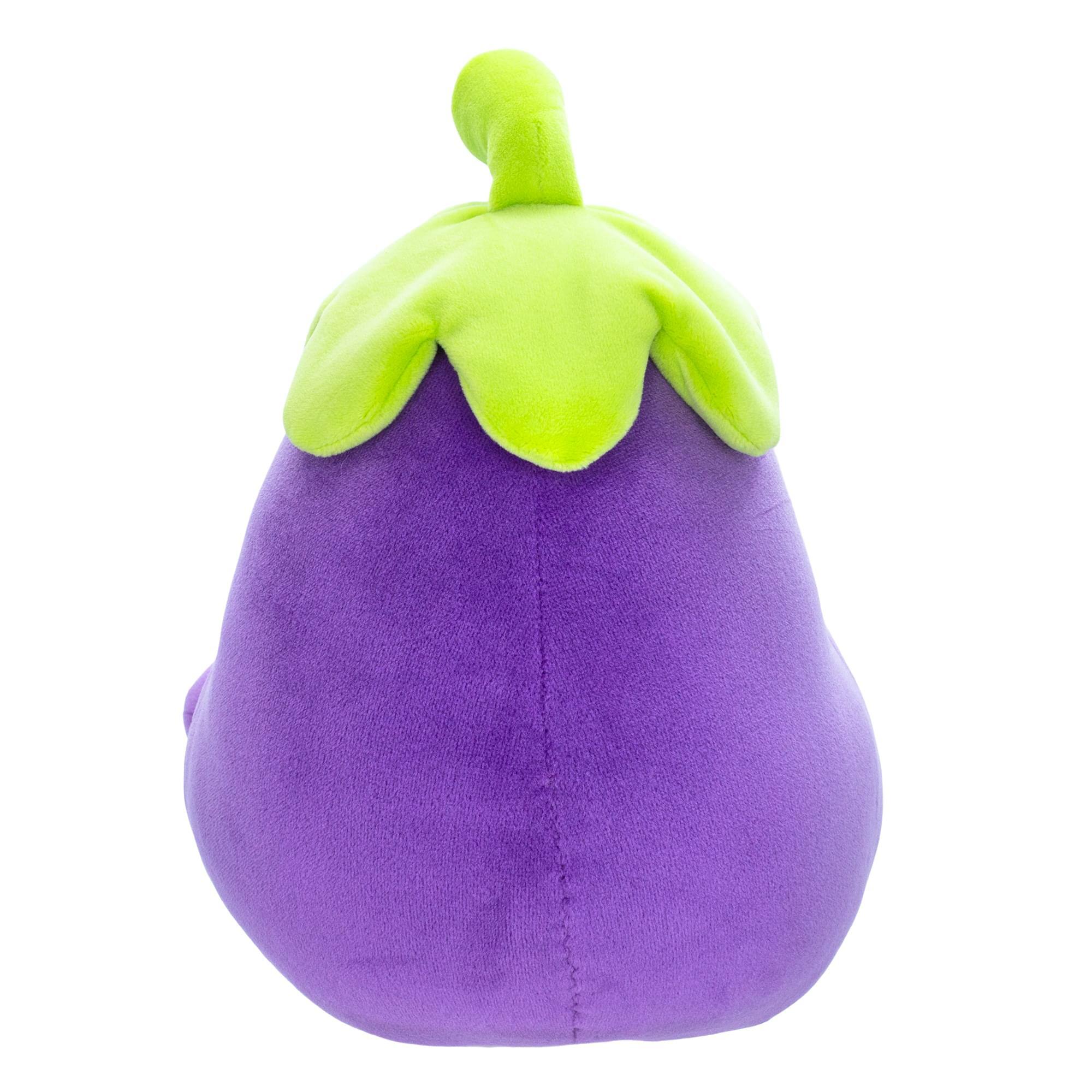 Alt View 2. Toynk - MochiOshis Eggplant 10-Inch Character Plush Toy | Murasaki Nasukkoshi - Purple.