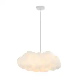 Jonathan Y - Zephyr 23" 2-Light Modern Contemporary Silk LED Cloud Pendant - White