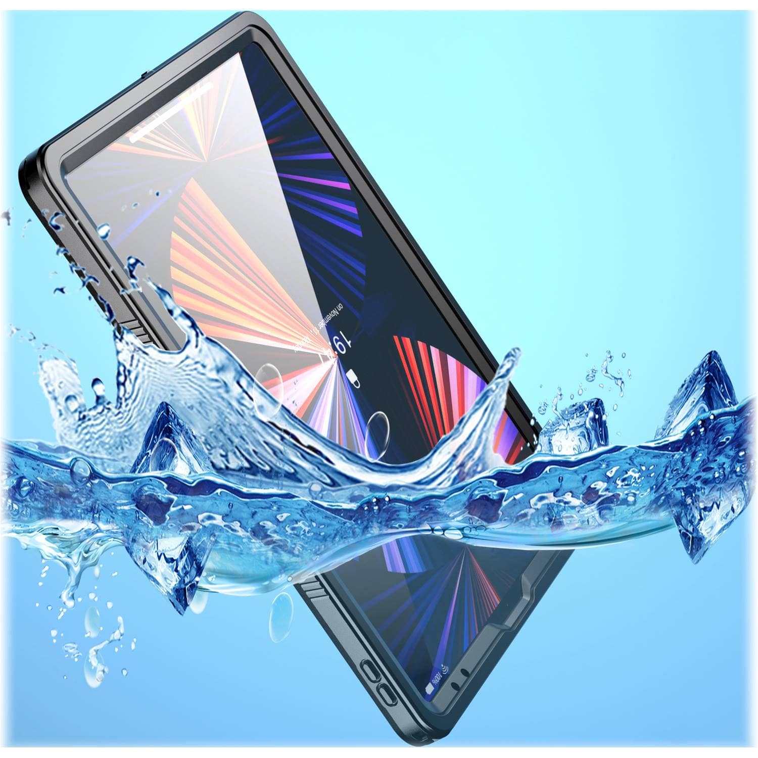 Alt View 14. SaharaCase - Water-Resistant Case for Apple iPad Pro 12.9 (4th, 5th, and 6th Gen 2020-2022) - Black.