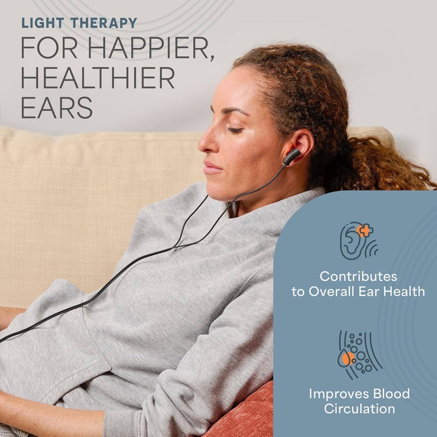 LIGHT THERAPY FOR HAPPIER, HEALTHIER EARS

- Contributes to Overall Ear Health
- Improves Blood Circulation