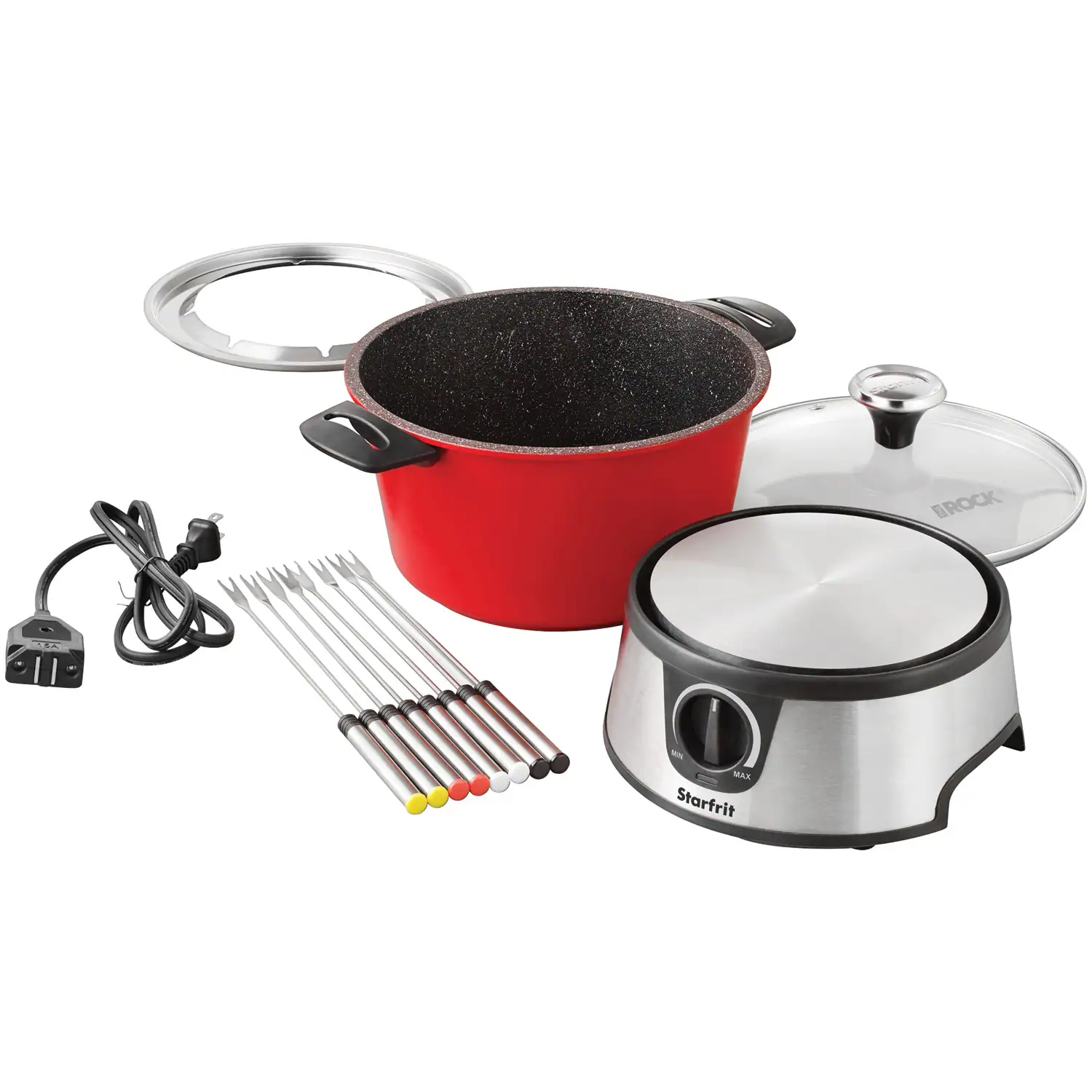 THE ROCK by Starfrit - 024704-002-0000 3.2-quart Electric Fondue Set - Black