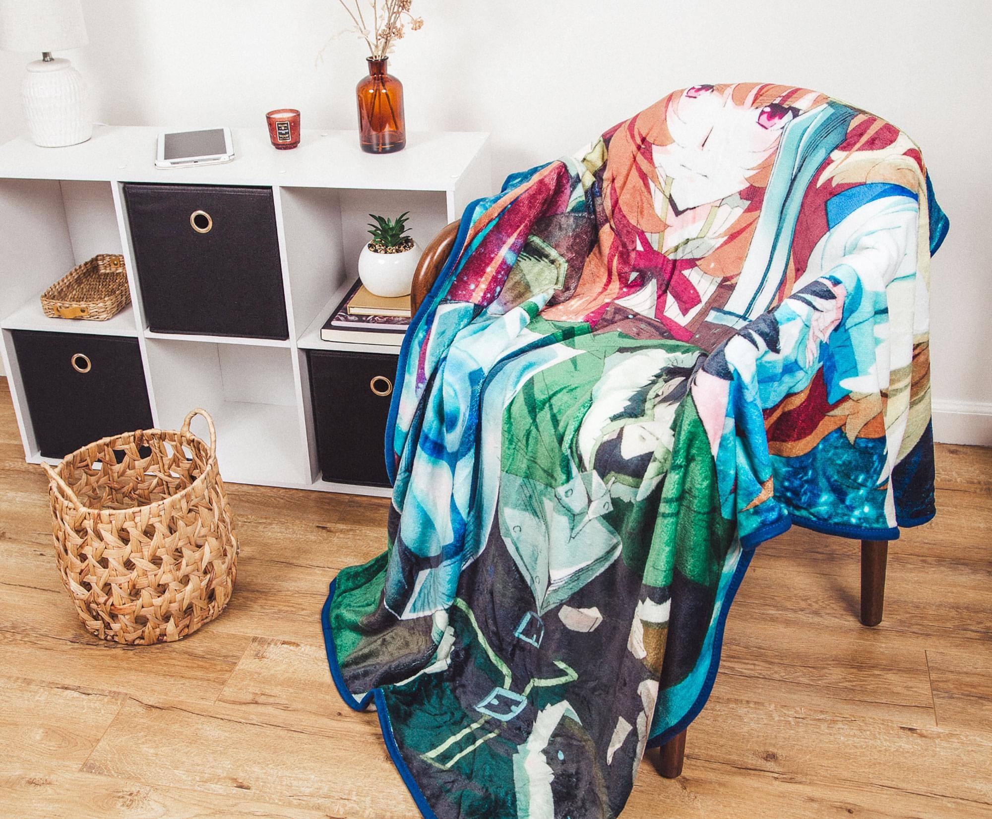 Alt View 4. Just Funky - The Rising of Shield Hero Fleece Throw Blanket | 45 x 60 Inches - Green.