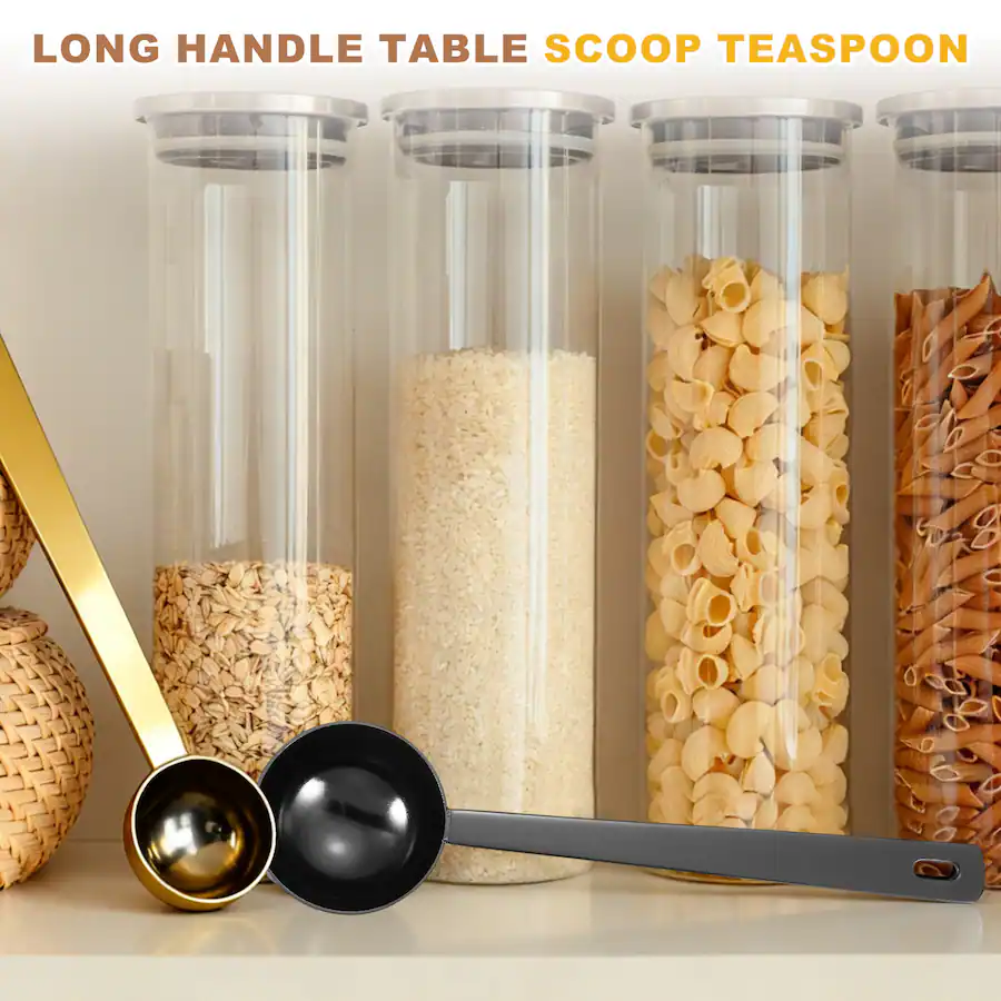 Unique Bargains Measuring Spoon, 30ml Long Handle Table Scoop Teaspoon ...
