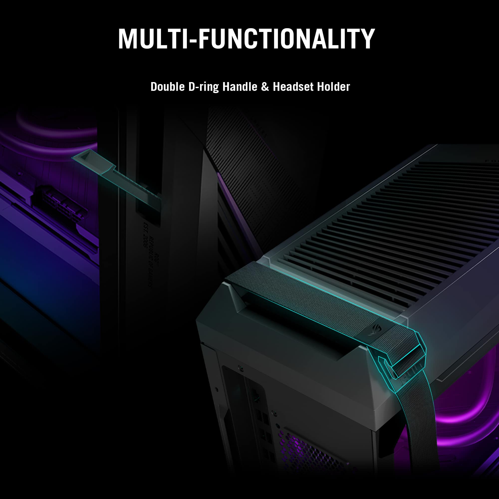 MULTI-FUNCTIONALITY: Double D-ring Handle & Headset Holder. Est. 2008. Refurbished.