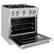 Left. ZLINE - 30" Classic Dual Fuel Range with 4 Brass Burners and Convection Oven (CDR-BR-30) - Stainless Steel.
