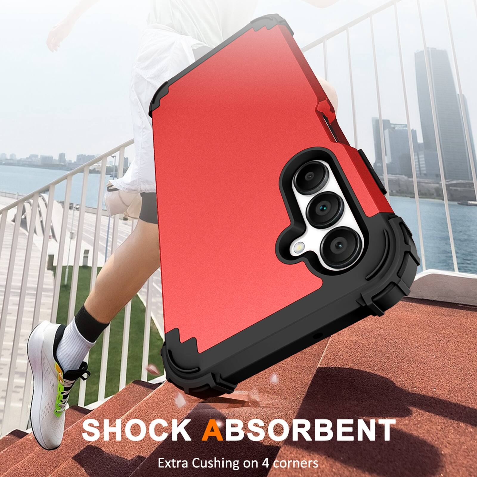 SHOCK ABSORBENT  
Extra Cushing on 4 corners
