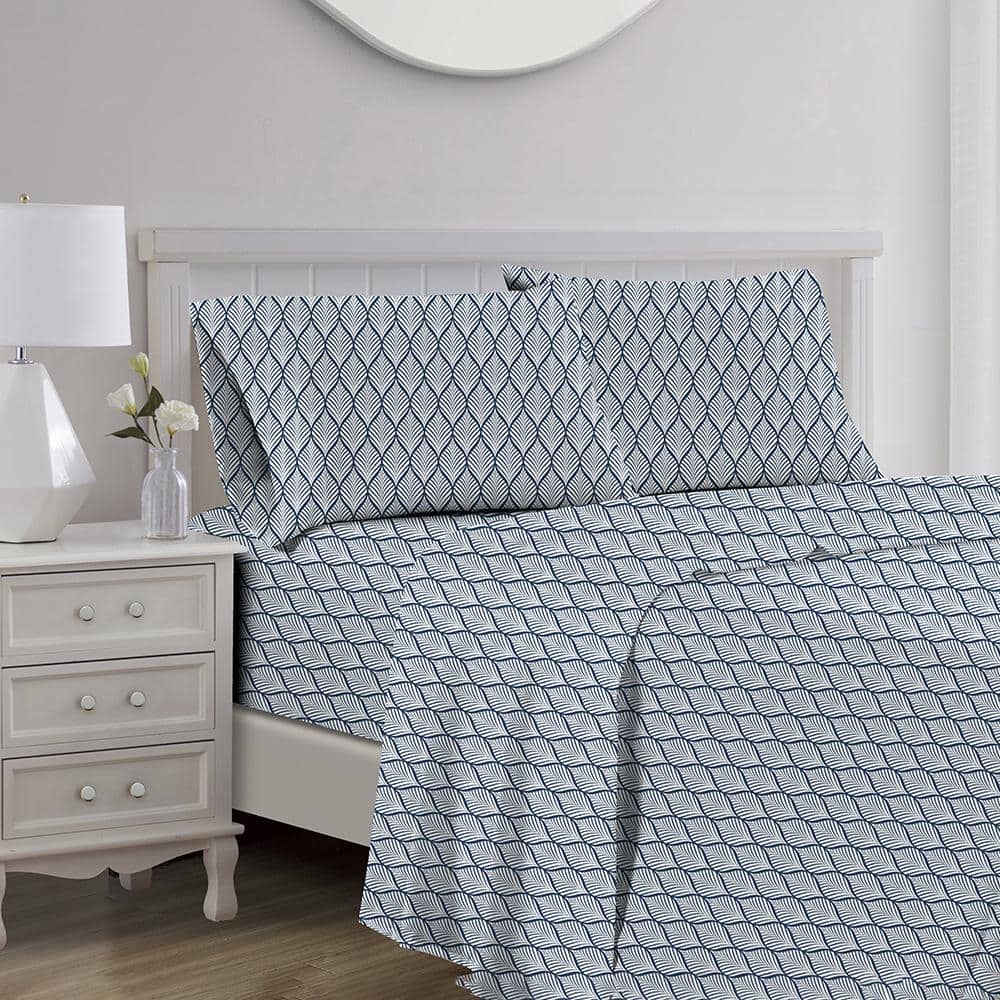 RT Designers Collection - Dillon Organic Cotton Ultra Soft Printed Sheet Set Multi King - Multicolor