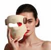 Front. Arivea - Wireless Red Light Therapy Mask for Face, Lightweight 4D LED Face Mask with Dual Near Infrared Light, Flexible Silicone - Beige.