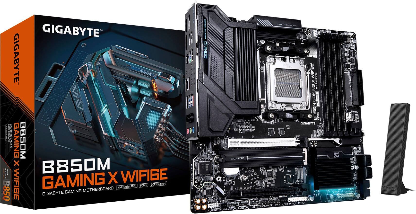 GIGABYTE GAMING X WIFI GAMING MOTHERBOARD B850M LAN/WLAN/USB 3.0/PCIe 5.0 DualBIOS Support AMD Socket AM5 8850 GAMING MOTHERBOARD