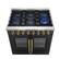 Alt View 4. Forno Appliances - 36 in. Wide 6 Burner Galiano 5.36 Cu. Ft. Freestanding Dual Fuel True Convection Range - Black.