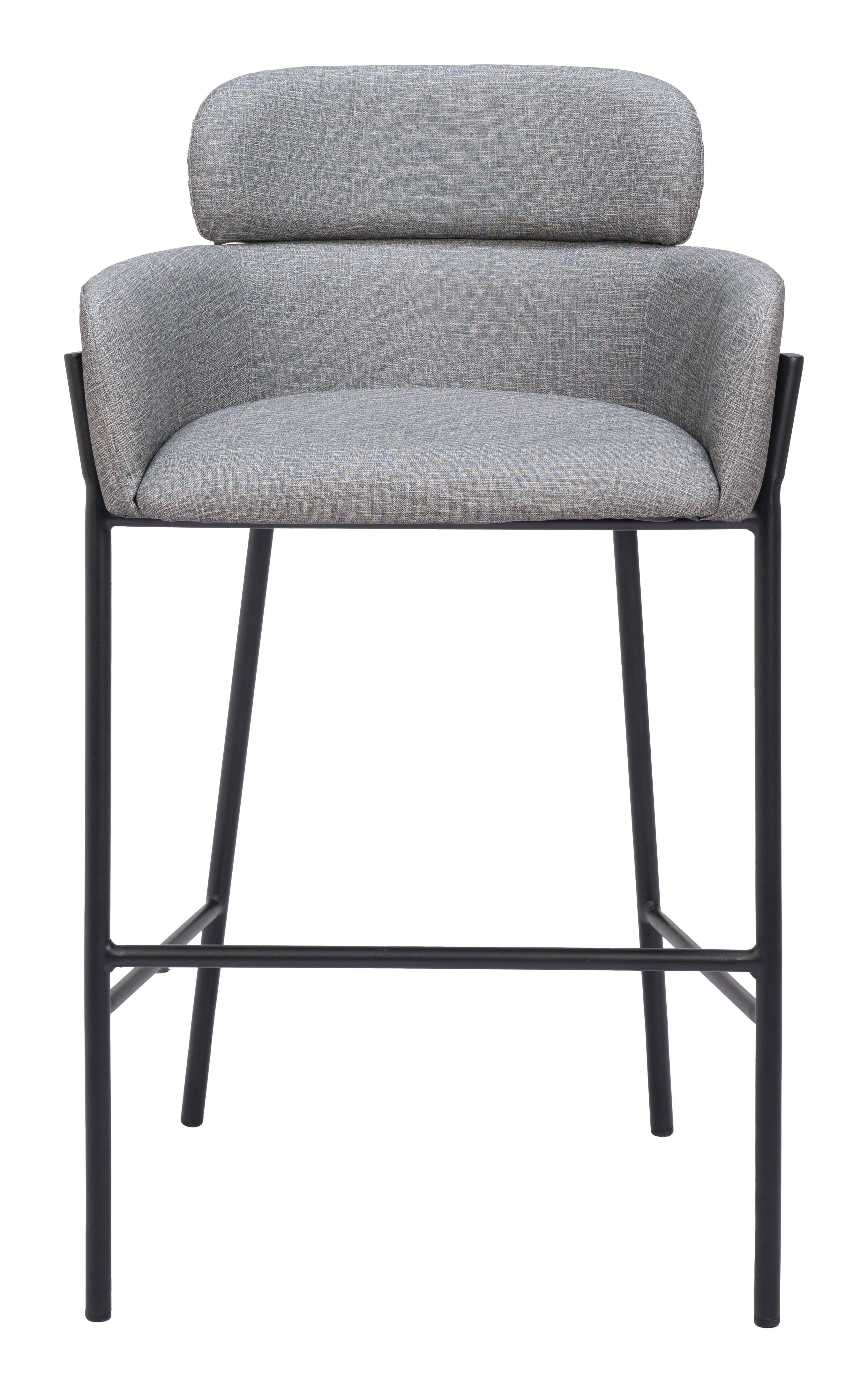 Alt View 1. Hivvago - Bremor Barstool Slate Gray - Slate Gray.