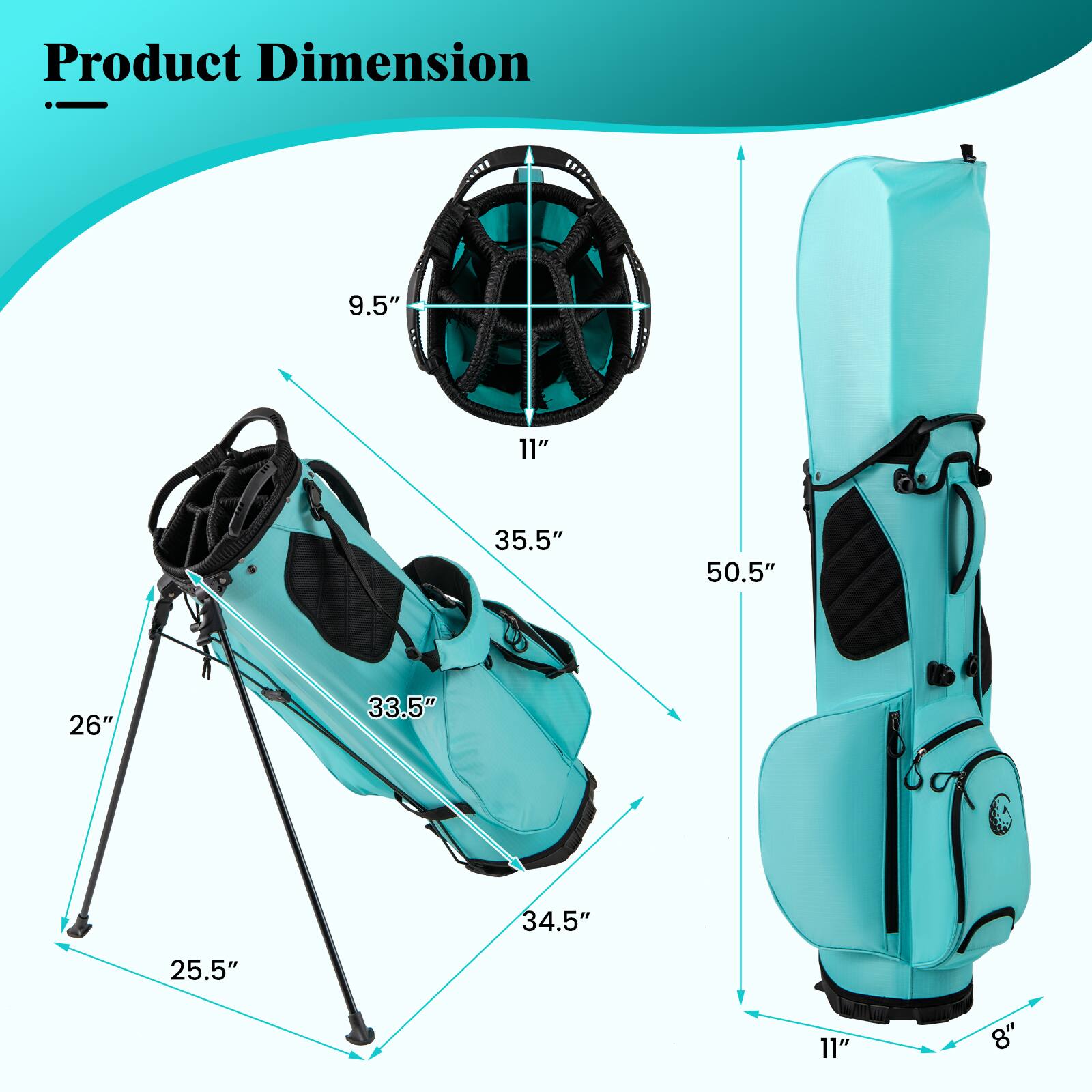 Product Dimension

- 9.5"
- 11"
- 35.5"
- 50.5"
- 26"
- 33.5"
- 34.5"
- 25.5"
- 11"
- 8"