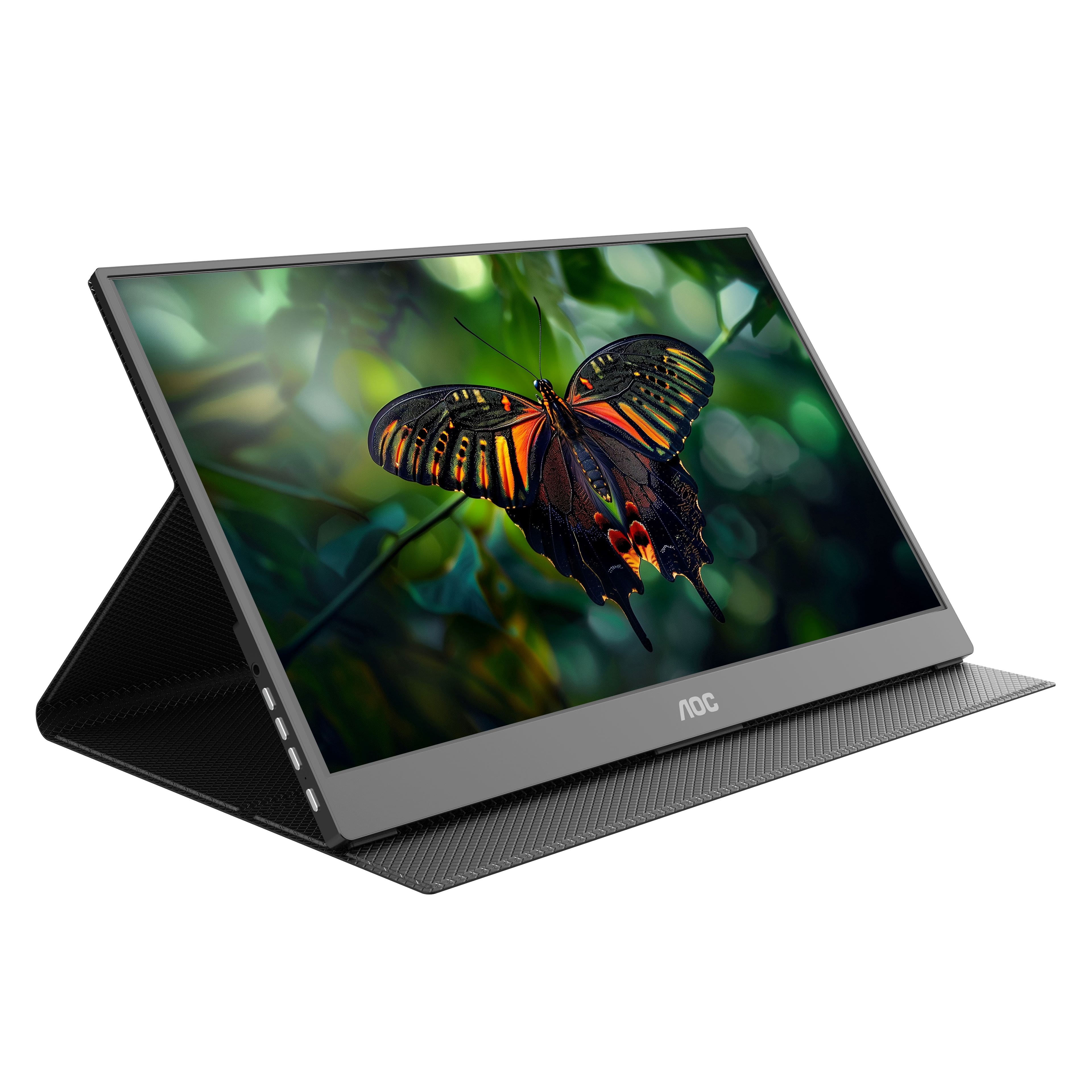 Alt View 1. AOC - 16T15 15.6" IPS Portable Monitor, FHD, 1920x1080, 60Hz, 5Ms, USB-C,Carry Case / Stand - Black.