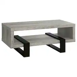 Coaster Co. of America - Dinard Engineered Wood Coffee Table Grey Driftwood - Brown