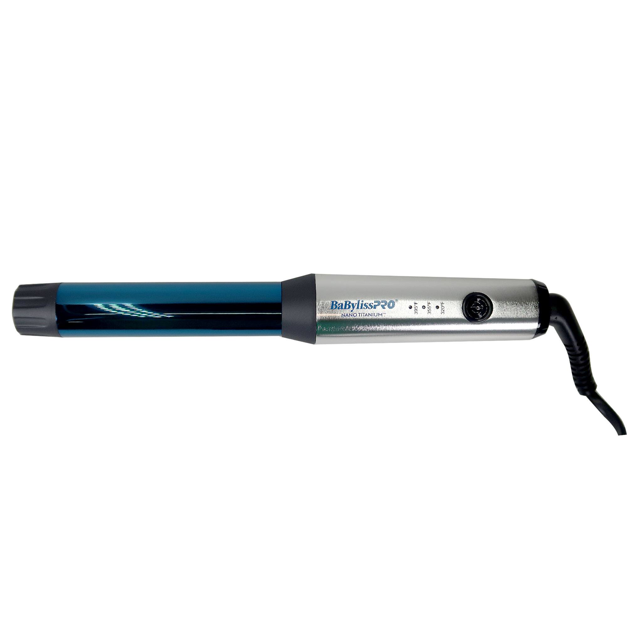 Babyliss - Pro Nano Titanium 1" Compact Full Power Curling Wand with 3 Heat Settings #BNTMWUC - Blue