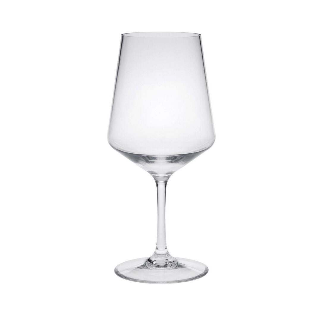 Front. APRILSOUL - Plastic Wine Glasses Set of 4 BPA Free Tritan Lexington Unbreakable Red White Wine Glasses - white.