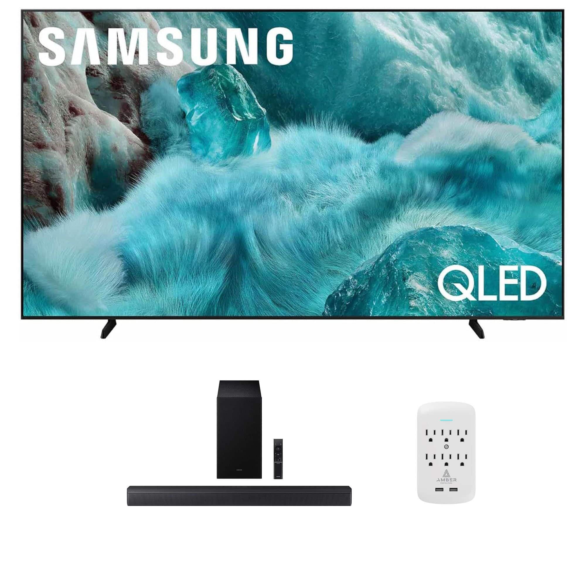 Samsung - QN98Q7FAAFXZA 98" QLED Q7F 4K Smart TV with a HW-B630F Soundbar and 6-OUTLET-SURGE Surge Protector (2025)