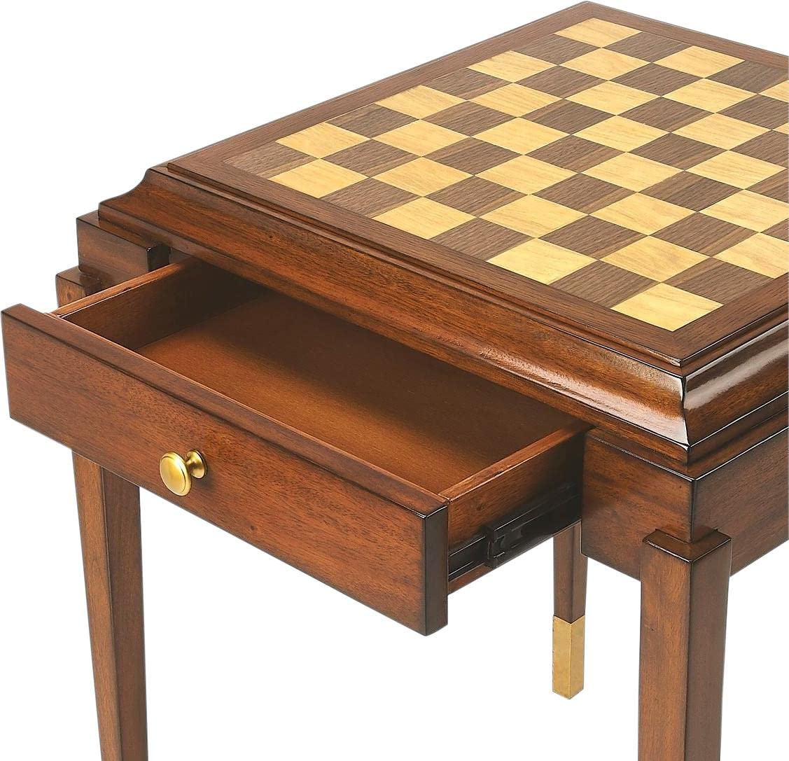 Left. Butler Specialty - Adrian Game Table - Medium Brown.