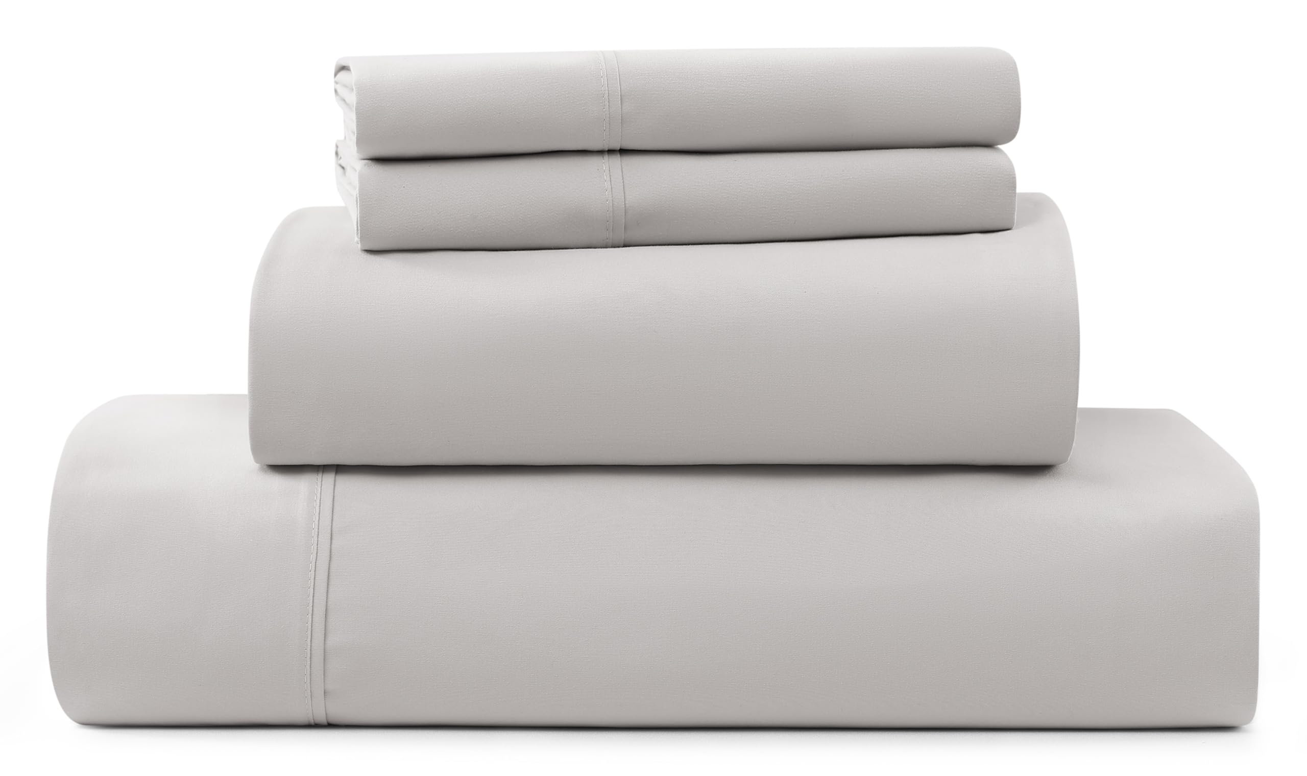 Skar Audio - Cali King Sheet Set 4-piece Luxury Sheets Deep Pockets Bedding With 2 Shams Machine Washable Soft Lightweig - Gray California King