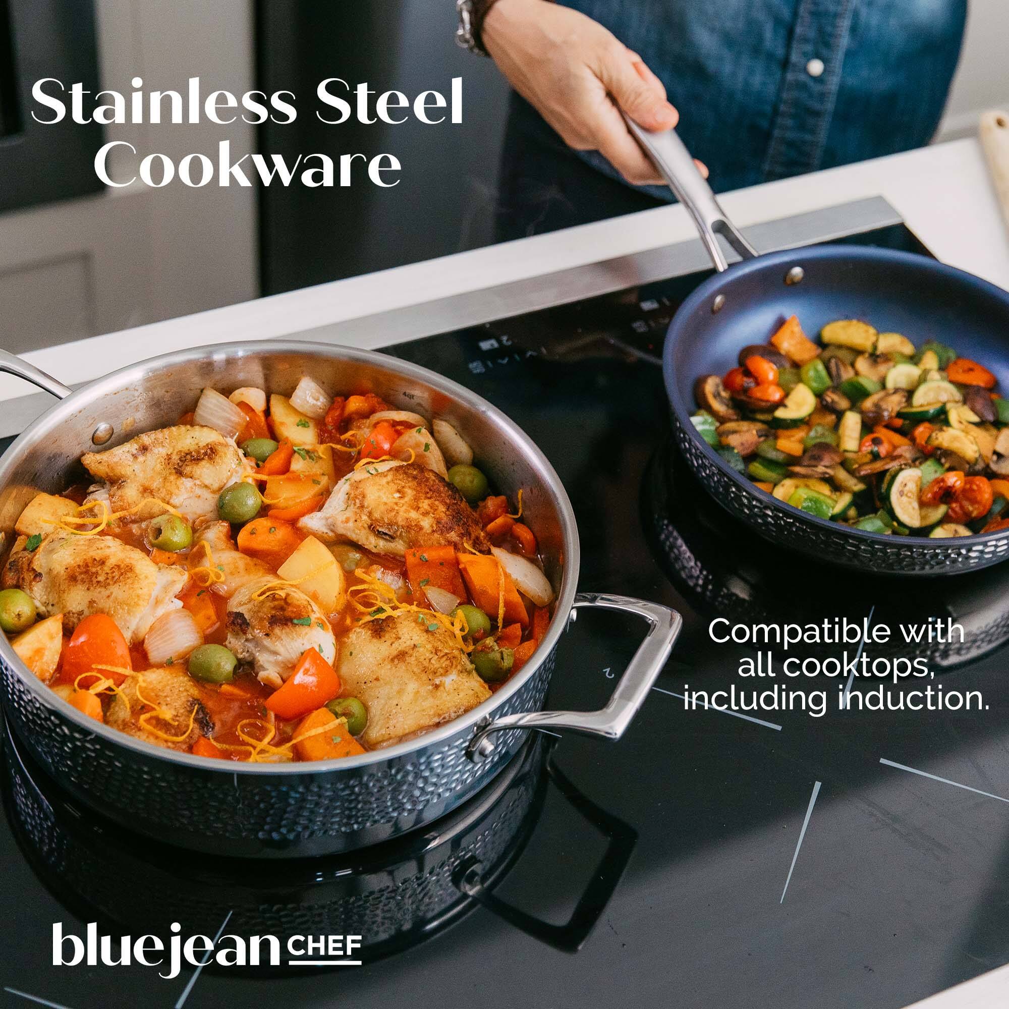 Stainless Steel Cookware

Compatible with all cooktops, including induction.

bluejean CHEF