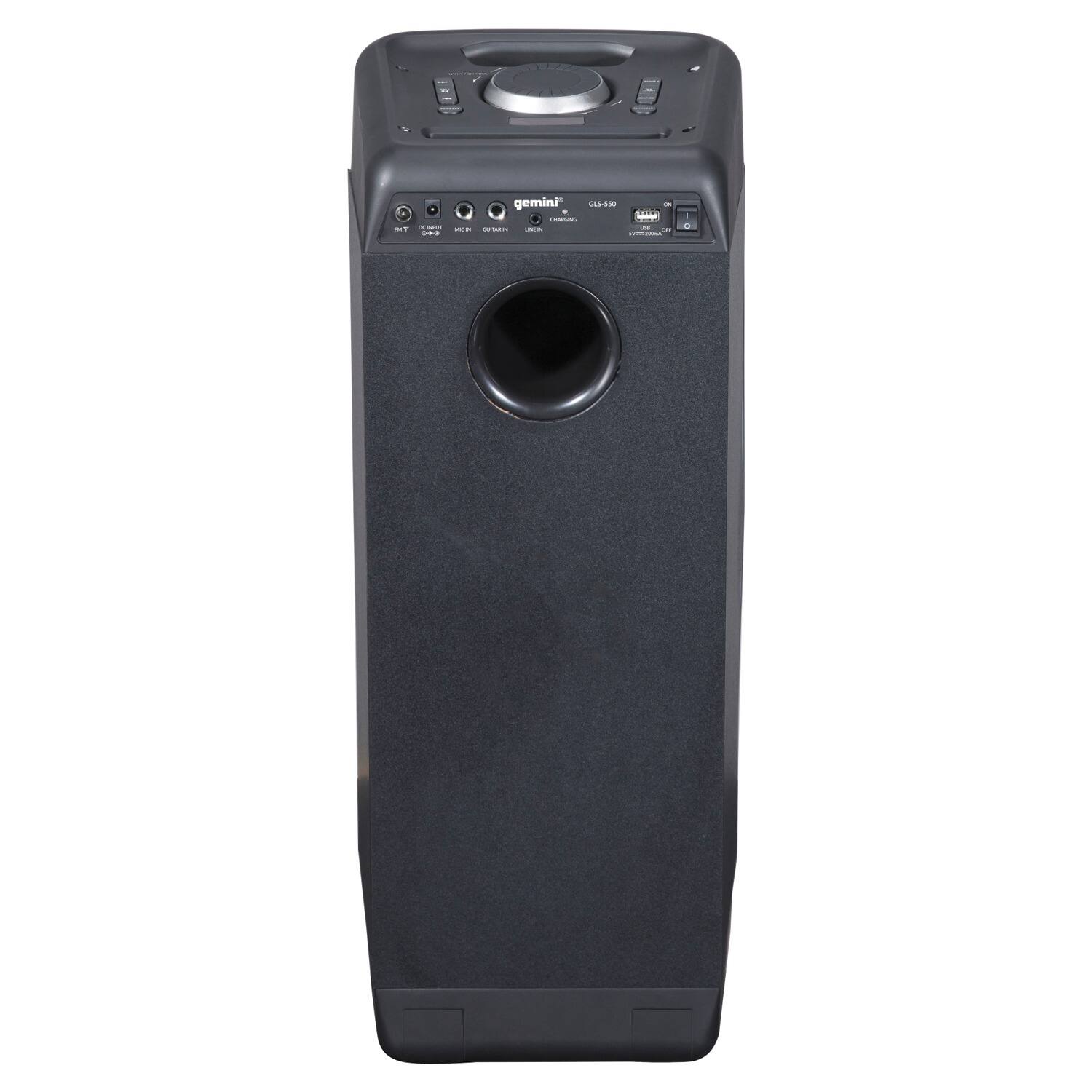 gemini  
GLS-500  
10"  
200W RMS  
1000W PEAK  
BASS  
TREBLE  
MIC  
LINE IN  
GUITAR IN  
CD/USB  
MIC LEVEL  
LINE LEVEL  
USB/SD  
CD/USB  
MIC LEVEL  
LINE LEVEL  
USB/SD