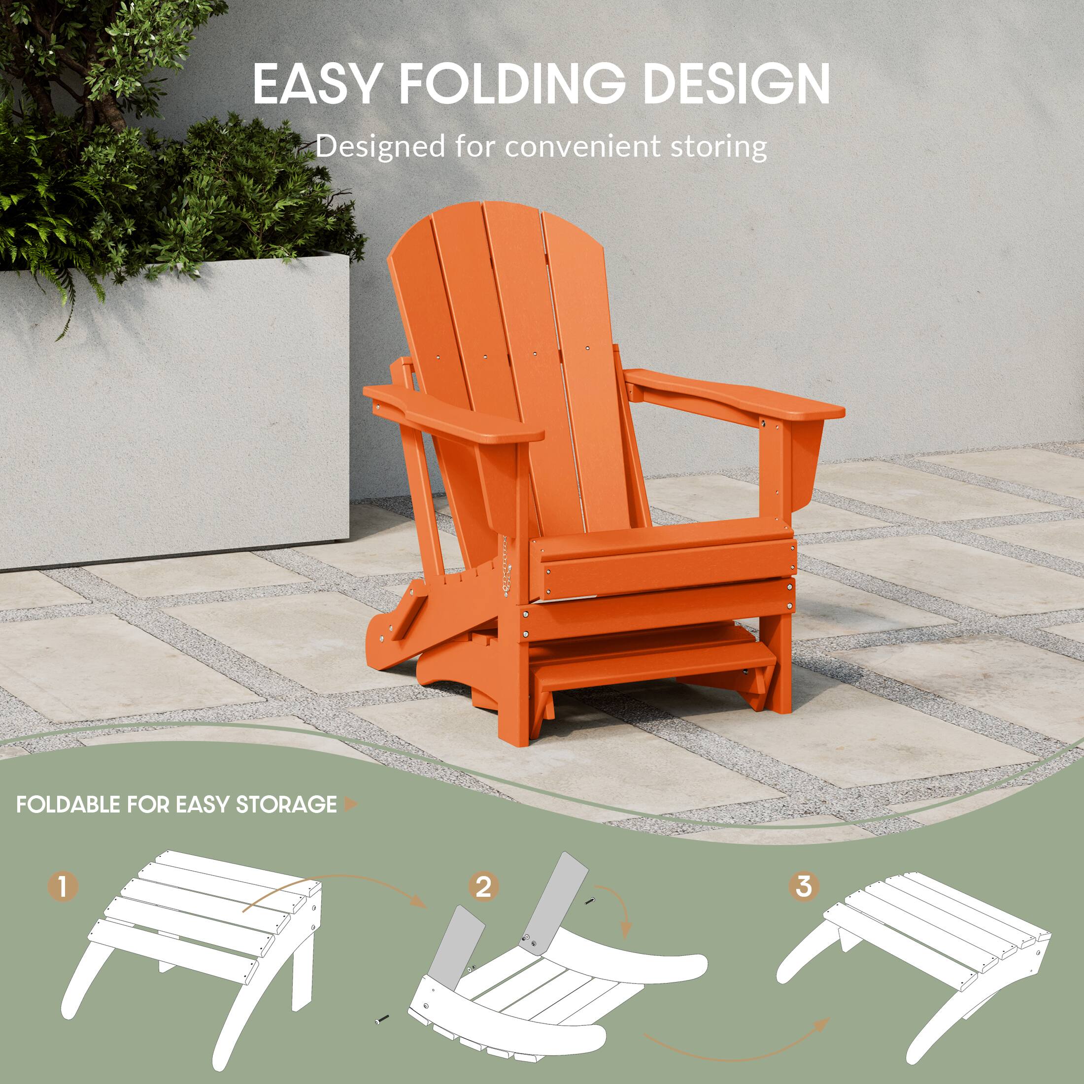 EASY FOLDING DESIGN  
Designed for convenient storing

FOLDABLE FOR EASY STORAGE

1  
2  
3
