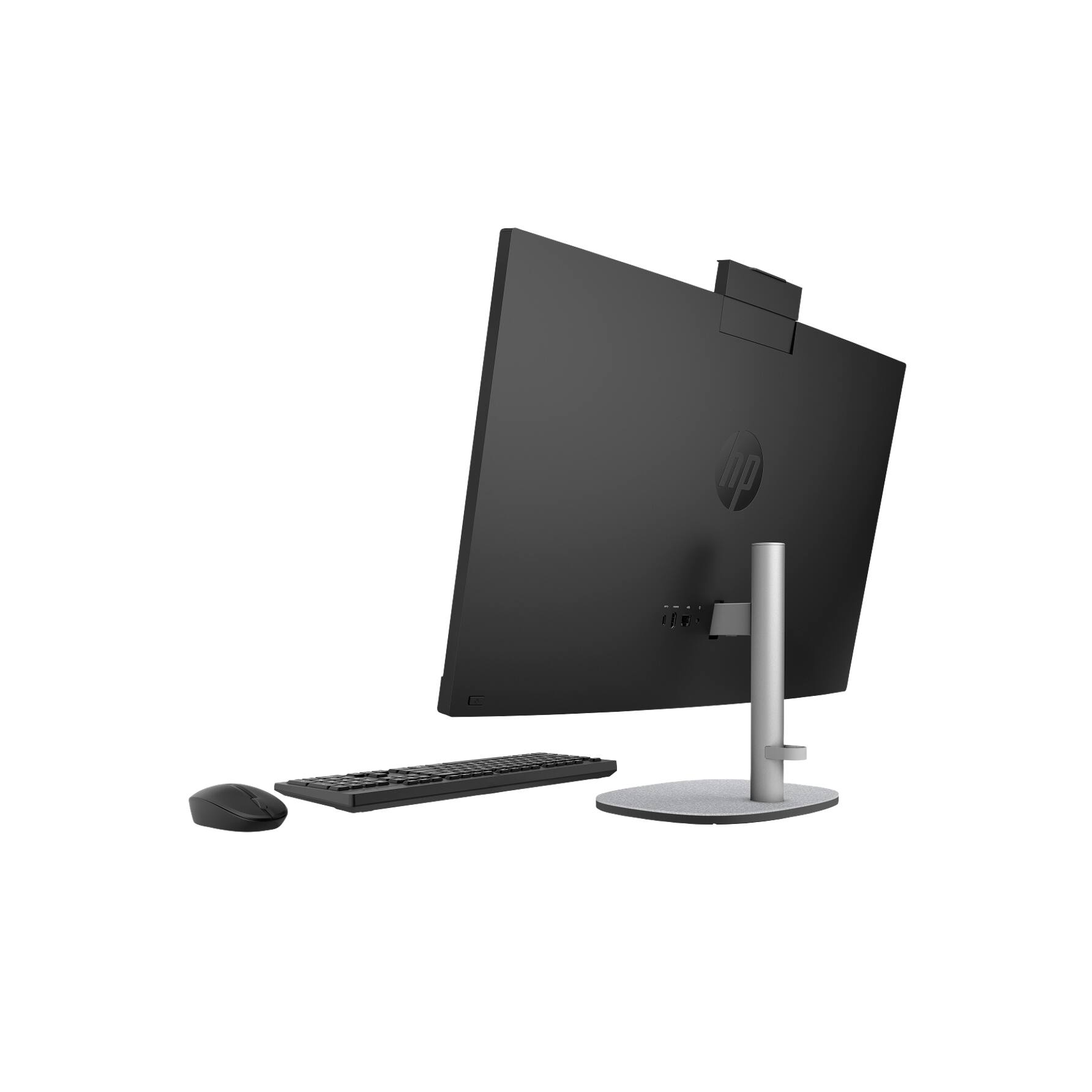 Alt View 4. HP - HP 27 All-in-One 27 FHD Display (Ryzen AI 7 350, 32GB, 1TB SSD, AMD Radeon, WiFi 6, Webcam, Win 11 Pro) w/USB Hub - Black.
