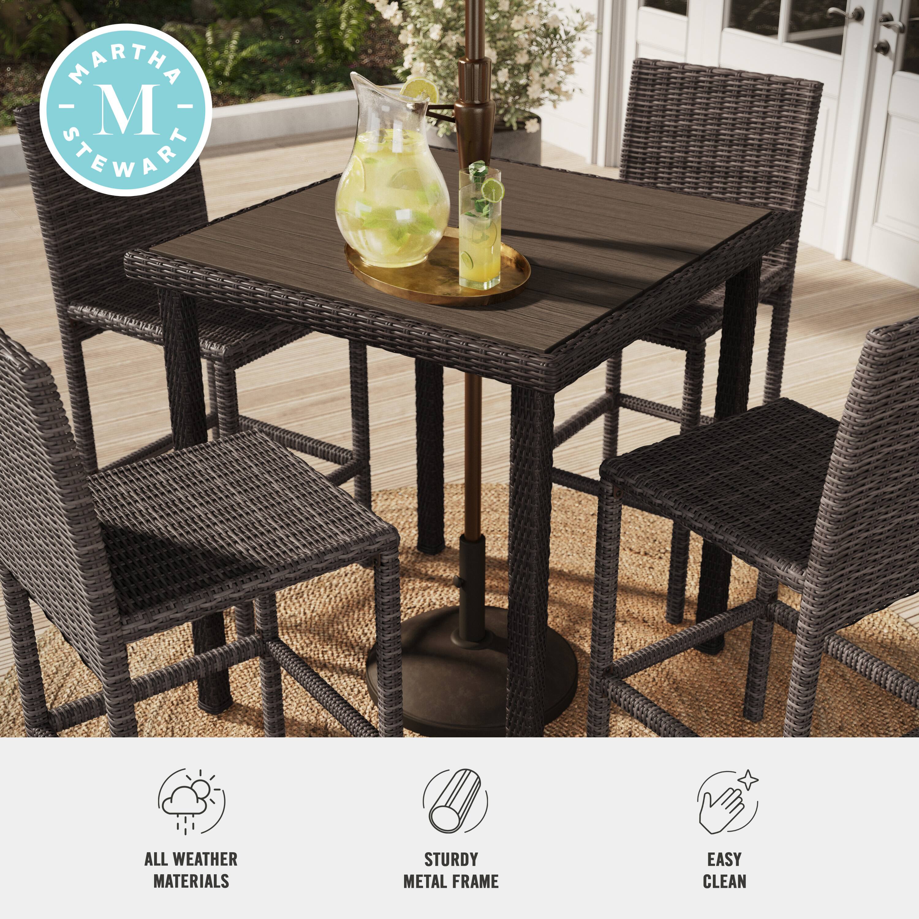 "Martha Stewart All Weather Materials Sturdy Metal Frame Easy Clean"