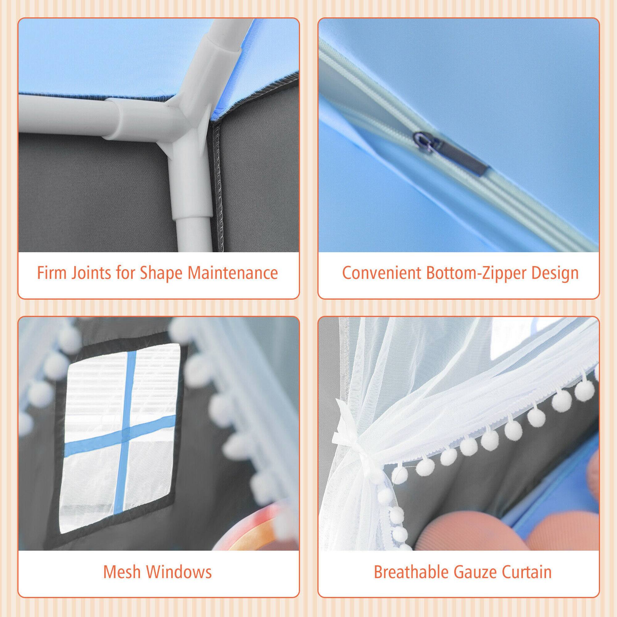 - Firm Joints for Shape Maintenance
- Convenient Bottom-Zipper Design
- Mesh Windows
- Breathable Gauze Curtain