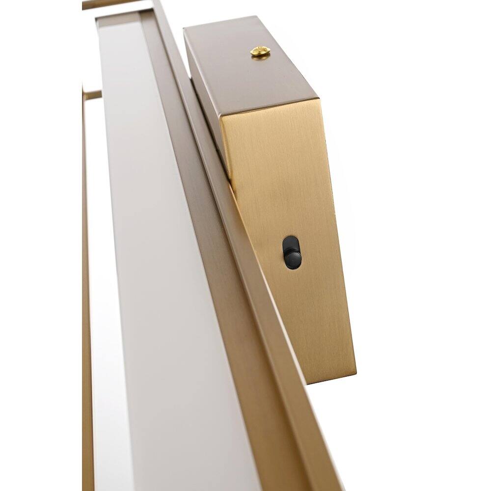 Alt View 3. Living District - Aden 31 Inch Led Wall Sconce In Satin Gold - Satin Gold.