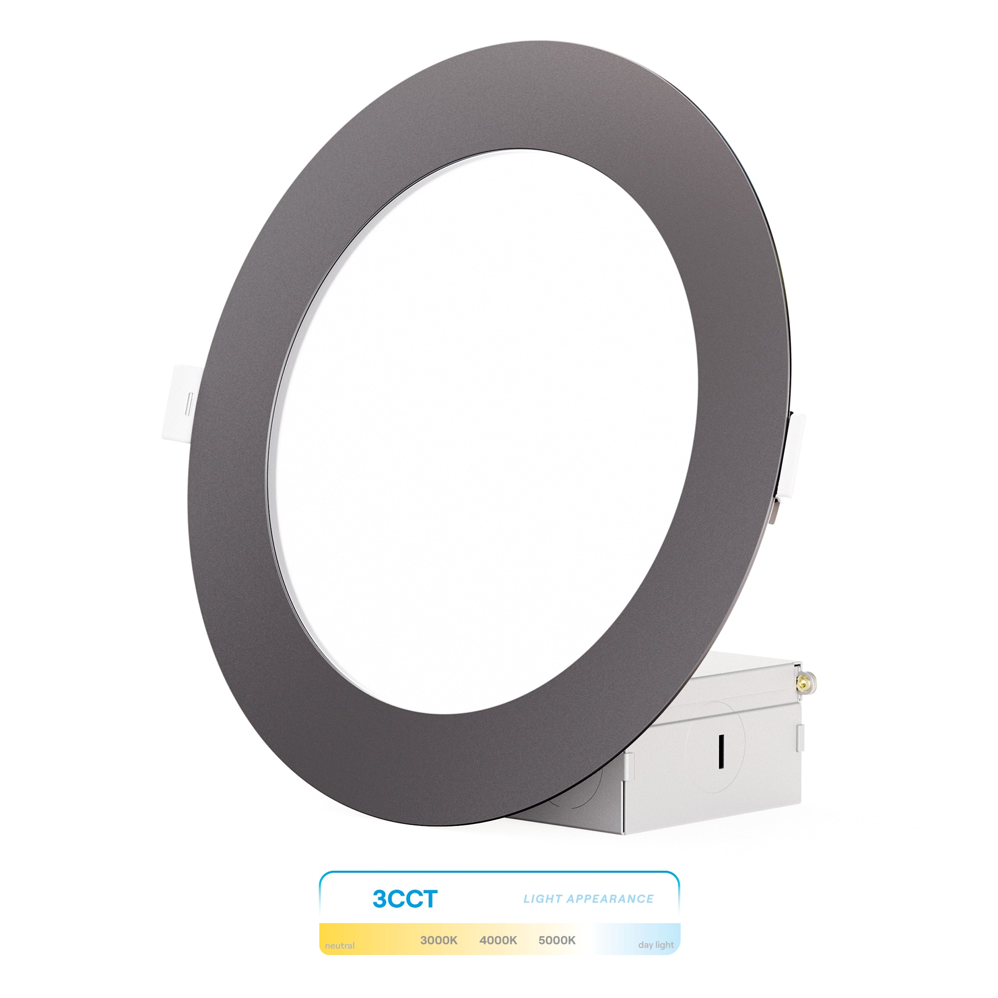 Infibrite - 6 In. Ultra-Thin Recessed LED Downlight 12W 1050LM 3CCT Selectable Wet Rated, Triac Dimmable Trim 6-Pack - Black price history on PriceWatchPro
