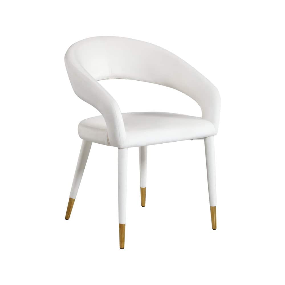 Meridian Furniture - Destiny Cream Velvet Dining Chair - Beige