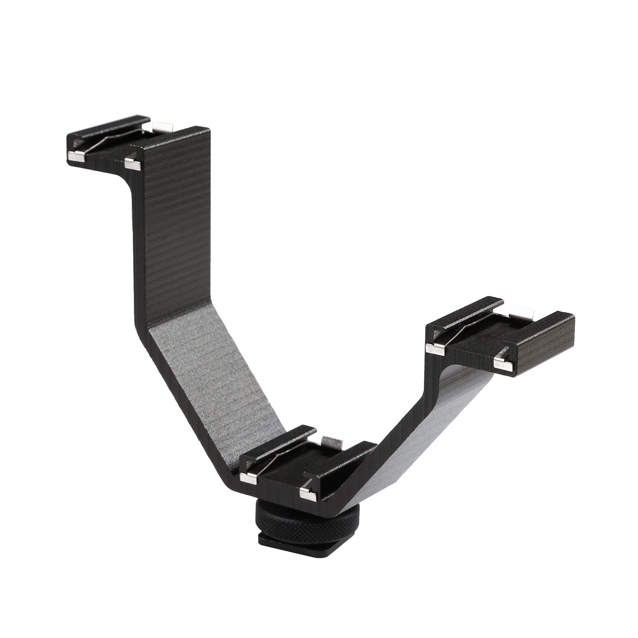 MOVO - Triple Shoe Bracket - Camera V Bracket for Lights, Monitors, Microphones and More