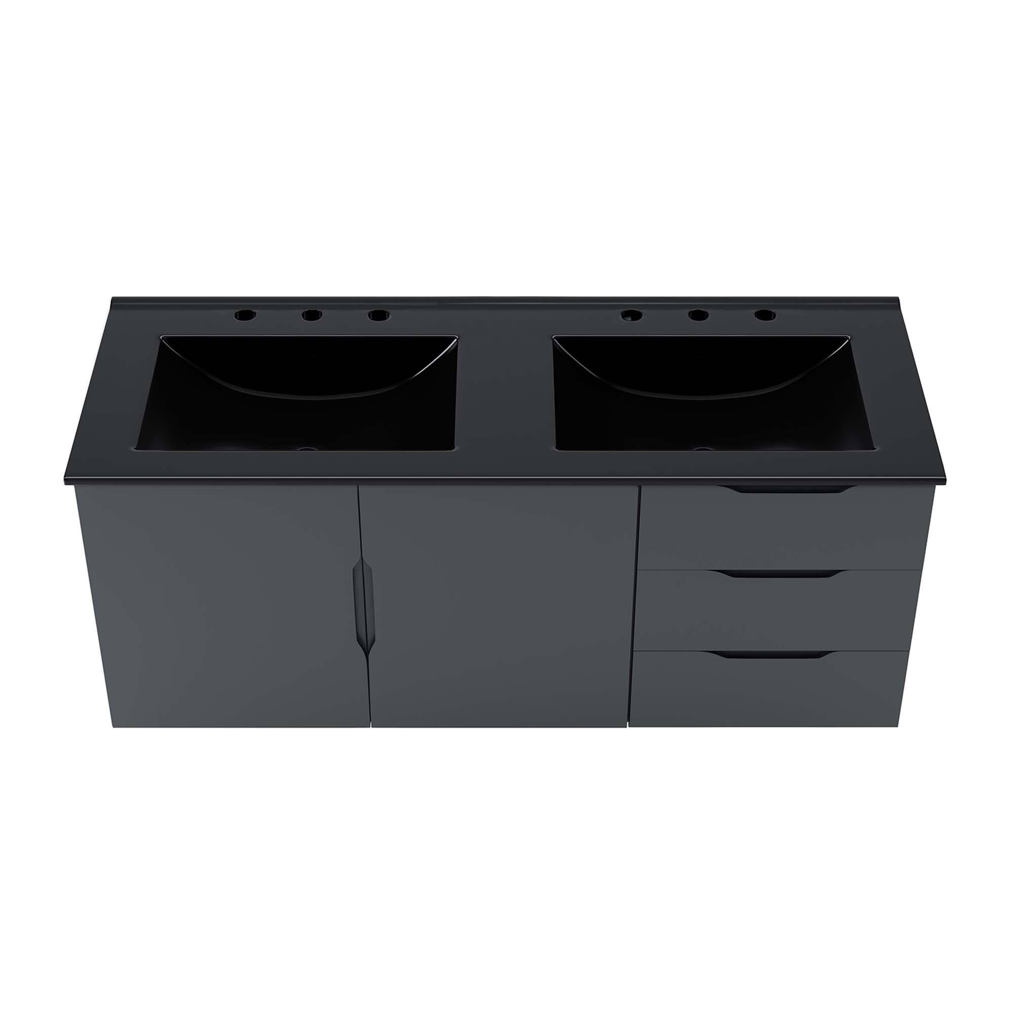 Alt View 4. Modway - Vitality Bathroom Vanity Basin Included by Modway - Gray Black.