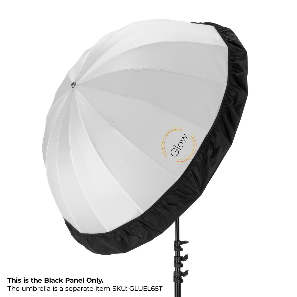 This is the Black Panel Only. The umbrella is a separate item SKU: GLUEL65T
