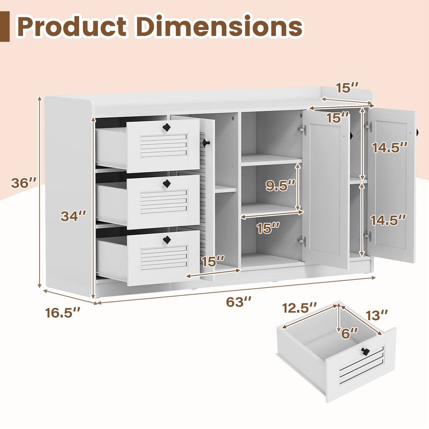 Product Dimensions: 15" x 15" x 14.5" x 36" x 9.5" x 34" x 15" x 14.5" x 1500 x 16.5" x 63" x 12.5" x 13" x 6"