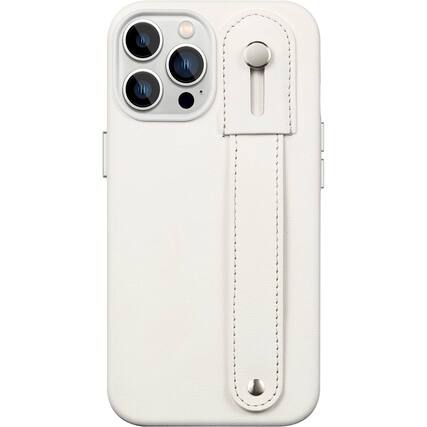 Front. SaharaCase - FingerGrip Series Case with Strap for Apple iPhone 13 Pro - White.
