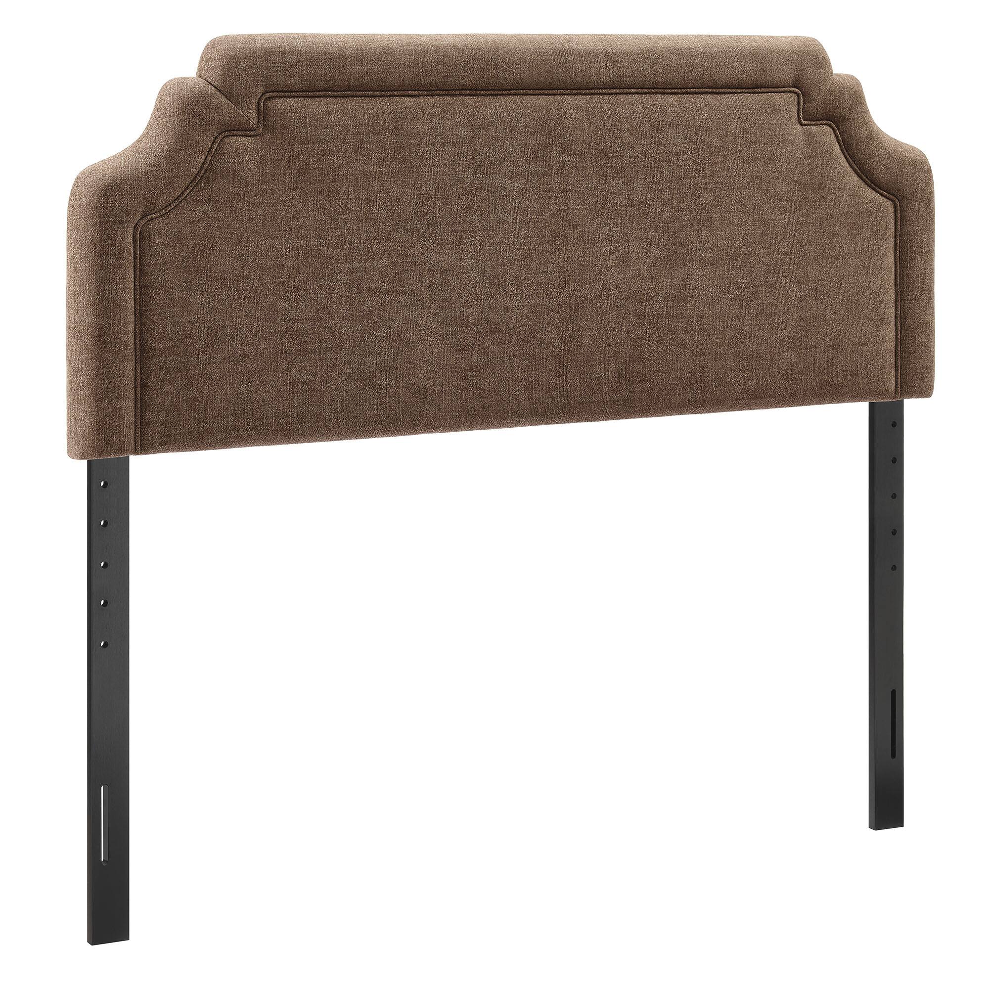 Angle. Modway - Magnolia Upholstered Fabric Headboard by Modway - Mocha.