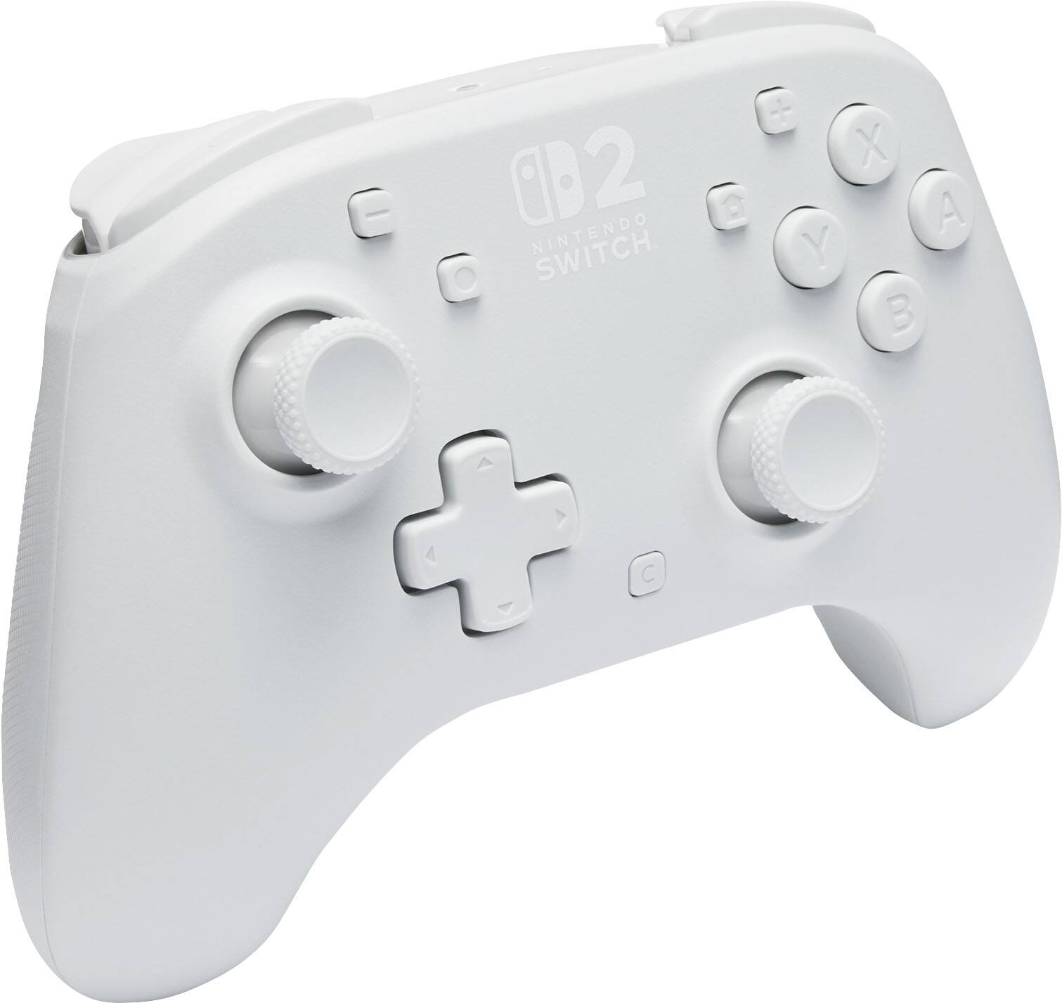 Angle. PowerA - PowerA Wireless Controller for Nintendo Switch 2 - White - White.