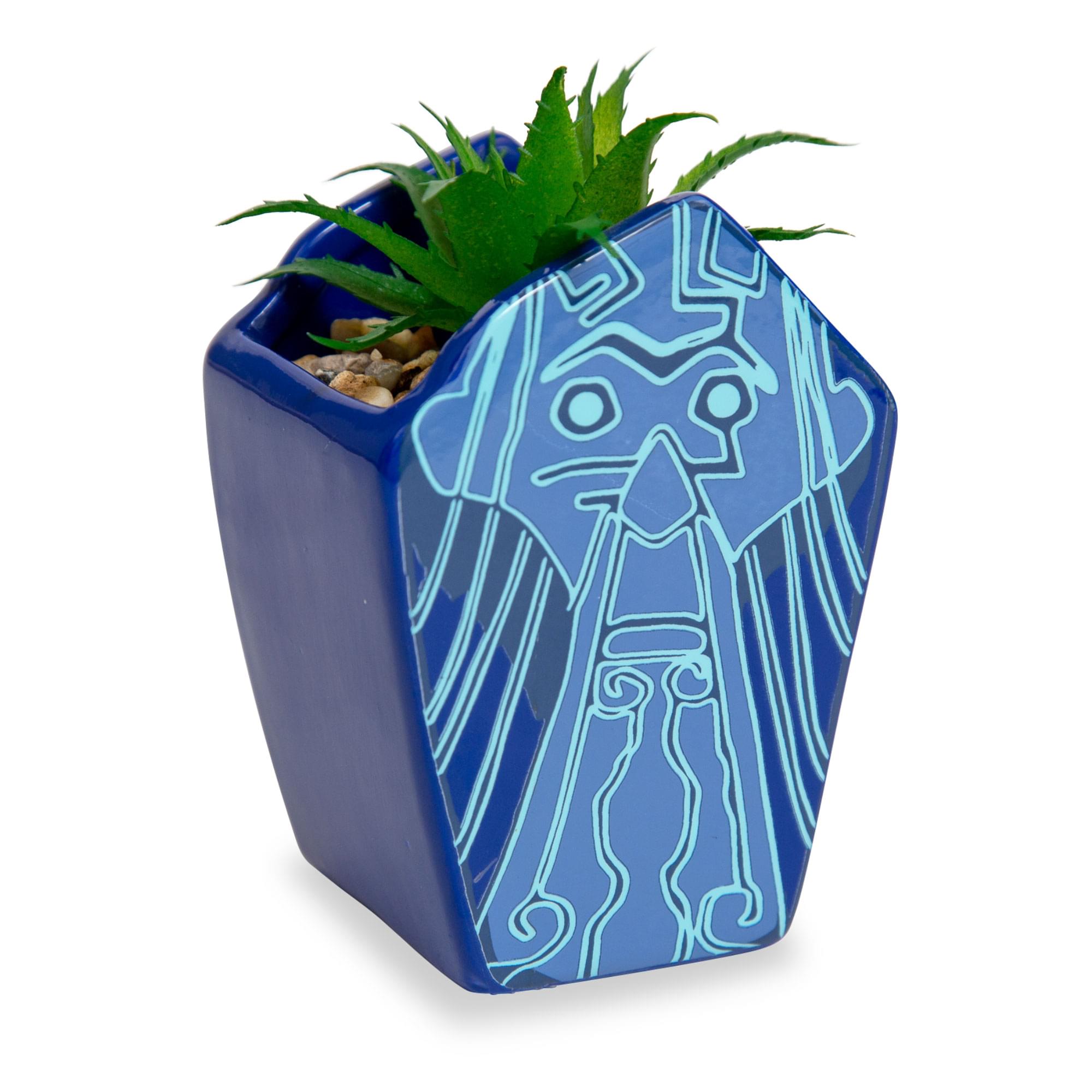 Alt View 1. Disney - Disney Atlantis: The Lost Empire Stone Face 4-Inch Ceramic Mini Planter - Blue.