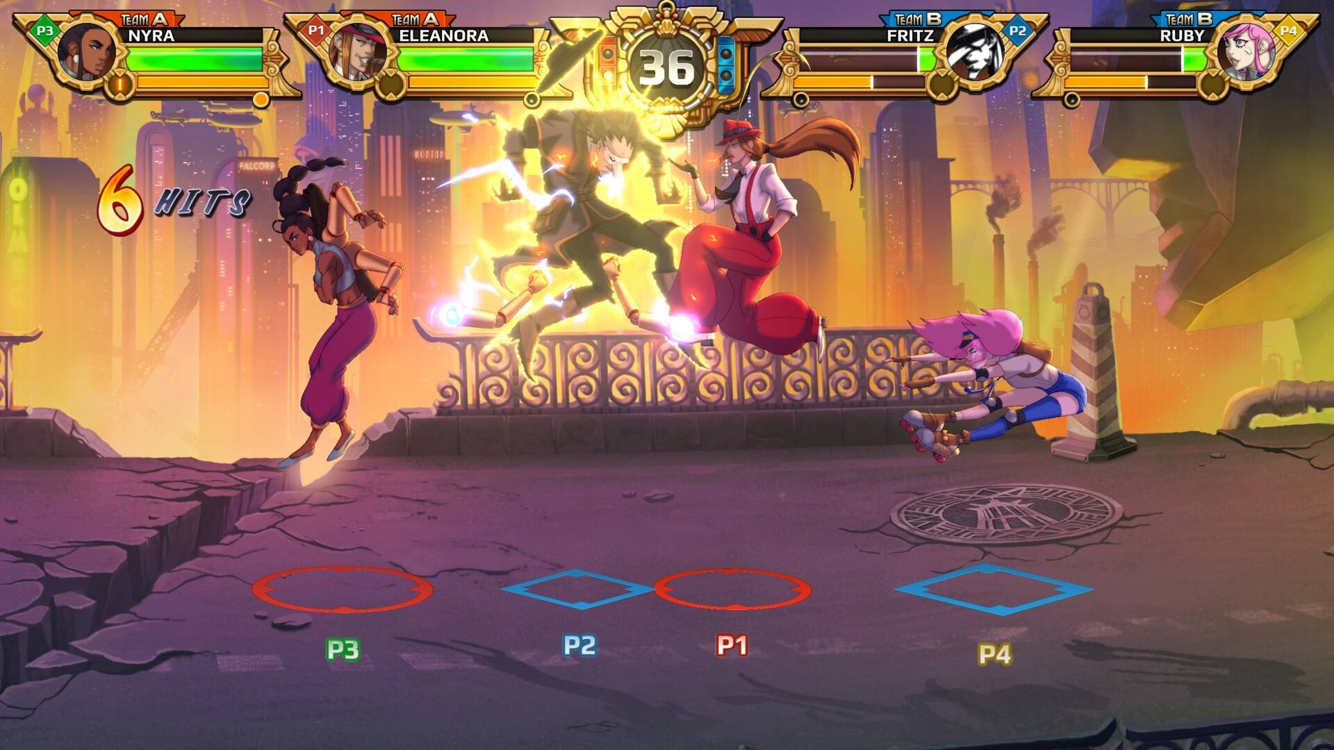 P3 Team: Eleanora (36)
Team A: Fritz (6 Hits)
Team B: Ruby (P4)