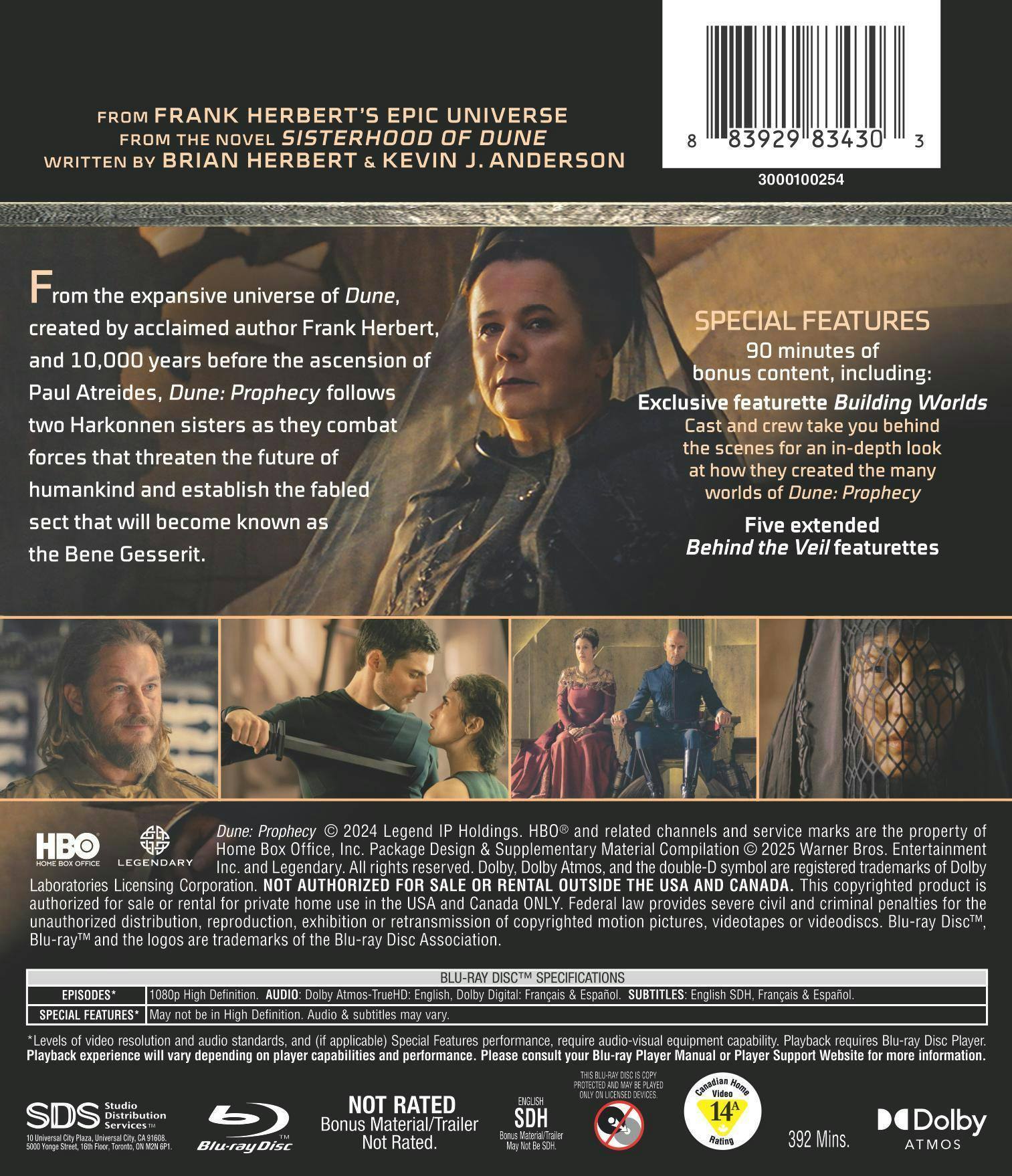 Back. Dune: Prophecy: The Complete First Season [Blu-ray].