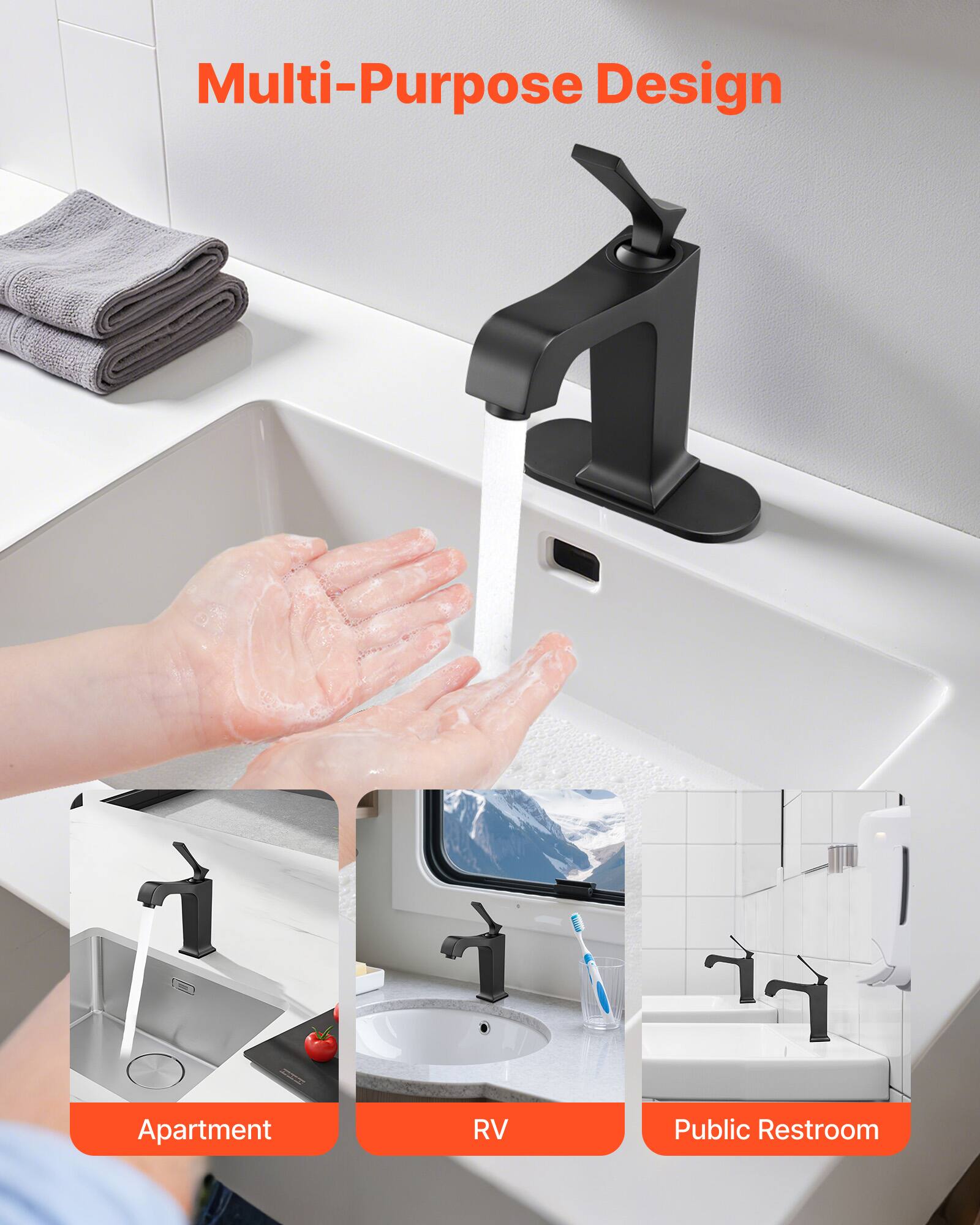 Multi-Purpose Design

Apartment

RV

Public Restroom