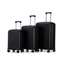 Z-Edge - 3-Piece Hardshell Luggage Set (20", 24", 28"), Scratch-Resistant Expandable Suitcases with Wheels, Cup Holder & USB Port - Black