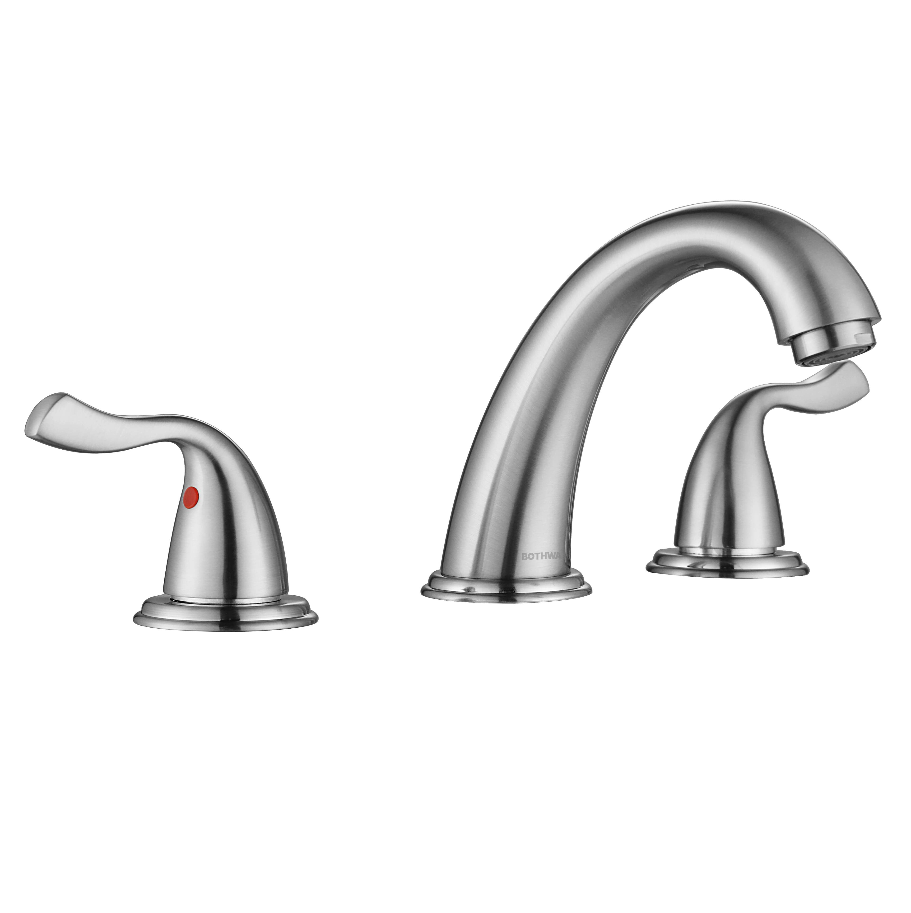 Back. Bothwa Home - Bothwa Home Bathroom Faucet For bathroom Sink  With Two Handles And Supply Lines BC008-GBN-B07 - Brushed Nickel.